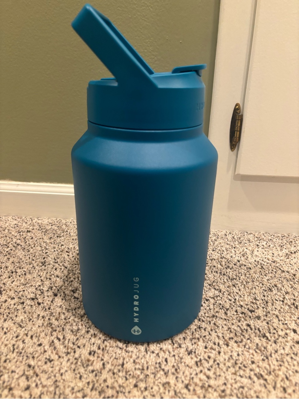 HydroJug Blue Insulated Water Bottle with Flip Straw Lid